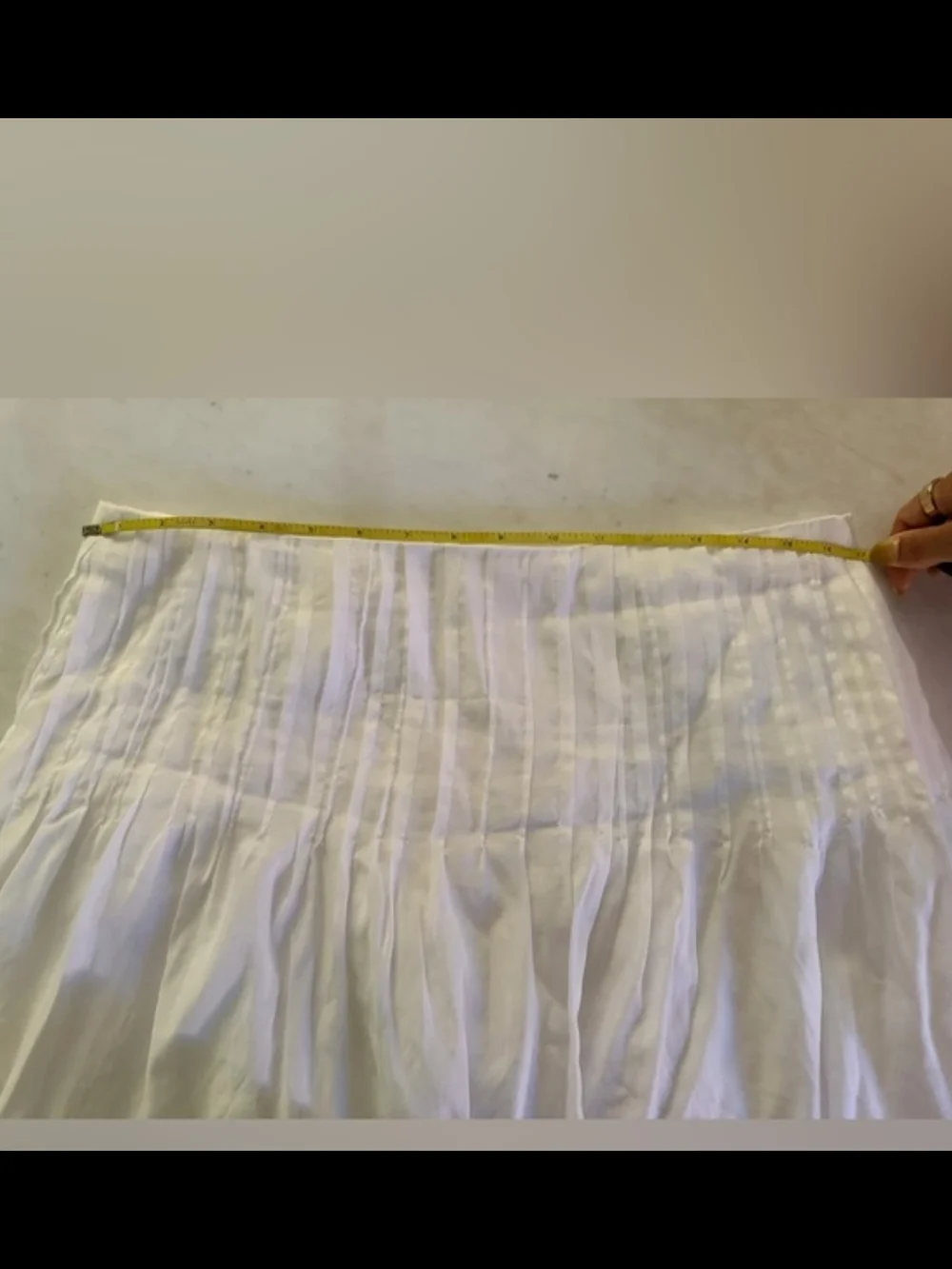 White Maxi Skirt - Pleating At Waist Cotton Lined With Pockets